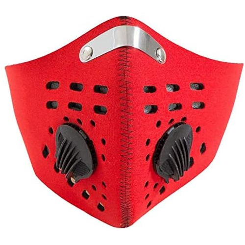 Máscara Protectora Filtro Y 2 Válvulas Neopreno Rojo