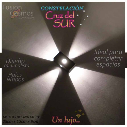Imagen 3 de 10 de Luces Navidad Adorno Decoración Luz Efecto Cruz Fx Pack X9 Bar Resto Boliche Efecto 4 Rayos Navideño Hierro