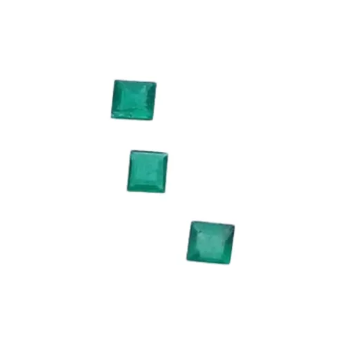 comprar Esmeralda 0 425 Cts Carre Quadrada Natural 3,0 Mm 3 Pedra 