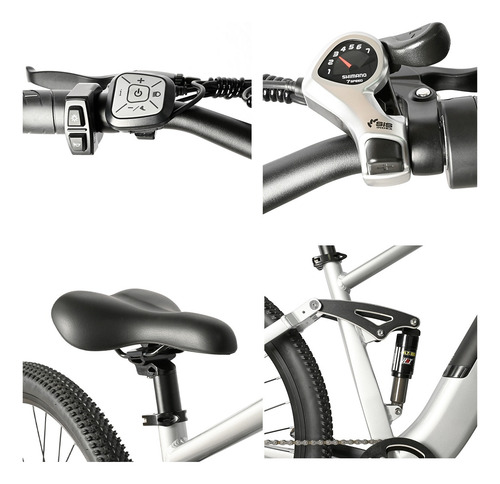 Bicicleta Electrica Gyroor 27.5 Cd-2614 Plateada