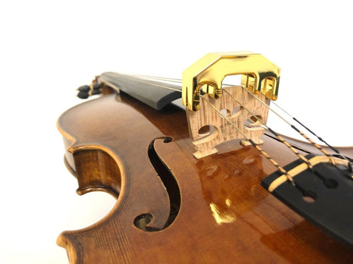 Silenciador Sordina Metal Dorado Oro Para Violin