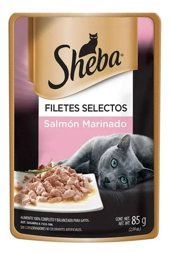 19 Pza Alimento Para Gato Sheba Filetes Selectos Salmón Mari