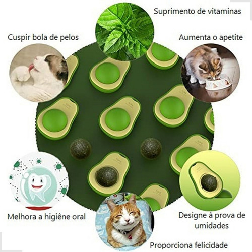 Bola Bolinha De Catnip Cat Nip Relaxante Para Gatos