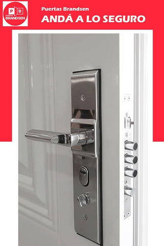 Puertas De Seguridad Multianlcaje Brandsen - Modelo Santa Fe - 960 Mm X 2050 Mm X 70 Mm