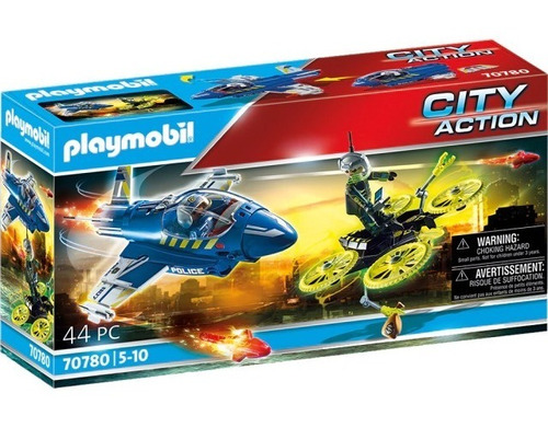 Playmobil Jet De Policia Avion Persecucion City Action Origi