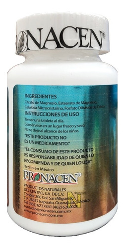 Imagen 3 de 3 de Citrato De Magnesio (90 Tabletas) Pronacen
