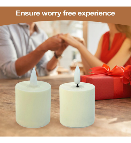 Velas Sin Llama Juego De 6 Velas A Pilas Con Efecto Parpadea