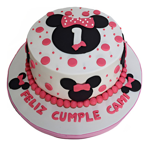 Torta Minnie Bebe Rosa Primer Año - Cumpleaños Eventos