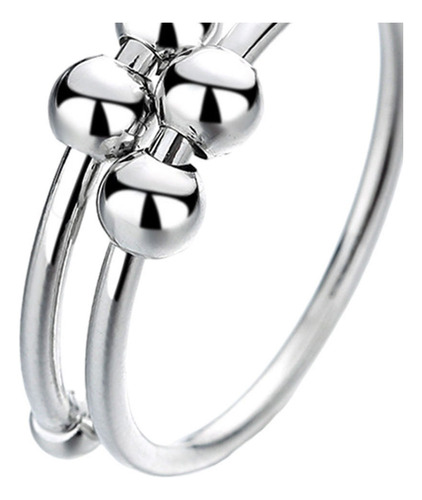 Anillo Con Cuentas Redondo Spinner Anillo Anti-ansiedad