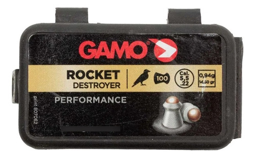 Chumbinho Calibre 5,5mm Rocket Destroyer Pba Com 100 Un Gamo