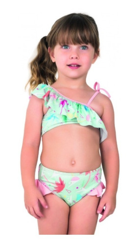 Imagem 2 de 3 de Biquíni Infantil Brisa Verde Claro 50010 Mon Sucré
