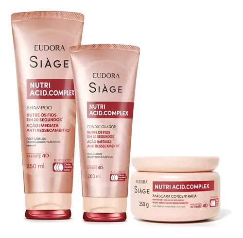 Kit Siàge Nutri Acid.complex Shampoo Condicionador Máscara