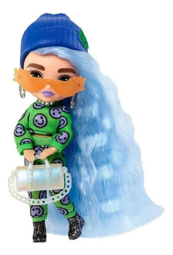 Boneca Barbie Extra Minis Conjunto Verde Com Emoji - Mattel