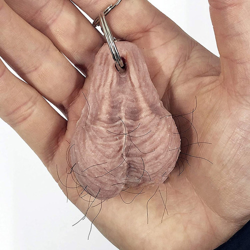 Chaveiro Com Pingente De Testículo De Simulação Engraçada