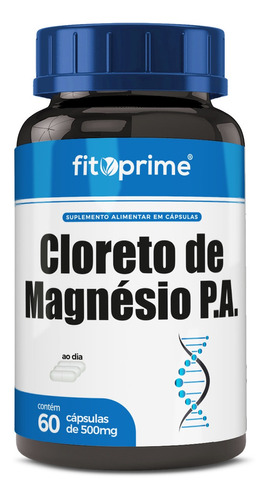 Cloreto De Magnésio Pa 60 Cápsulas De 500mg Fitoprime Sabor Sem sabor