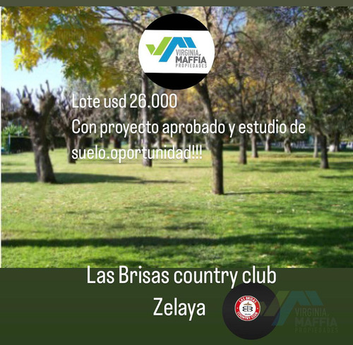 Venta Lote En Las Brisas Country Club, Proyecto Y Plano Aprobado , Oportunidad!!terreno En  