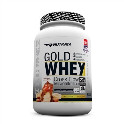 Whey Gold Nutrata 900g Whey Barato Nutrata Suplementos 