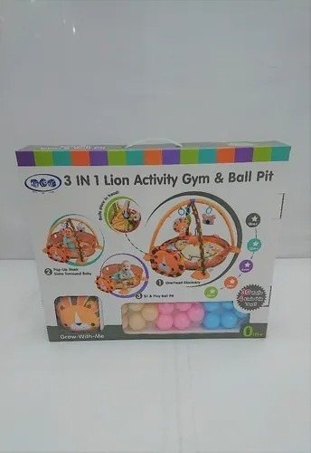 Imagen 5 de 5 de Gimnasio Para Bebe Tapete Pelotas Actividades Leon Aeiou