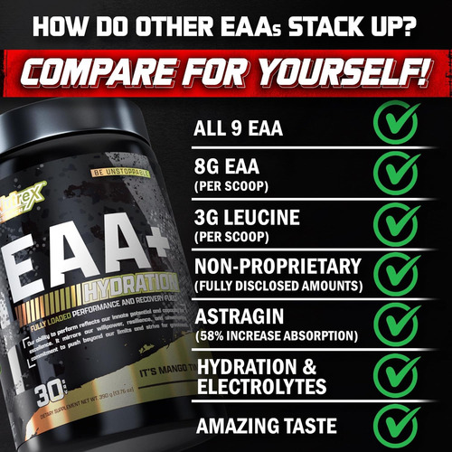 Nutrex Research Hidratación Eaas + Bcaas En Polvo Aminoácido