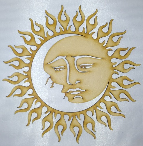 Mándala Sol Y Luna 30 Cm. Decoracion, Pintar