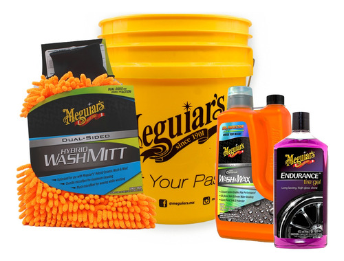 Kit Meguiars Shampoo Hybrid Ceramic Y Abrillantador Llantas