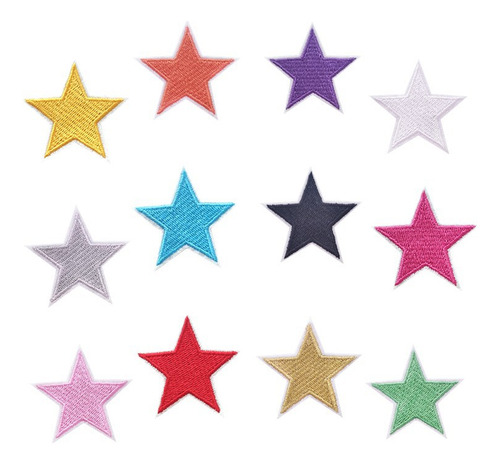 Rose Red Five-pointed Star Cloth Stickers -8# - 5-pointed