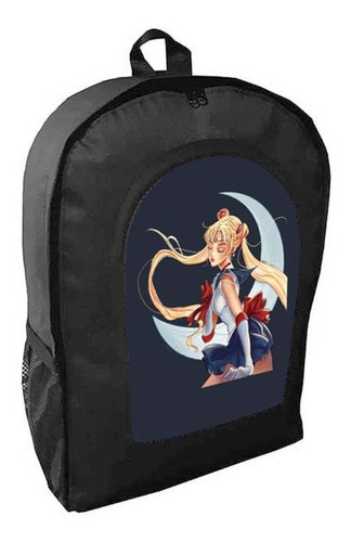 Mochila Negra Sailor Moon Adulto / Escolar D21