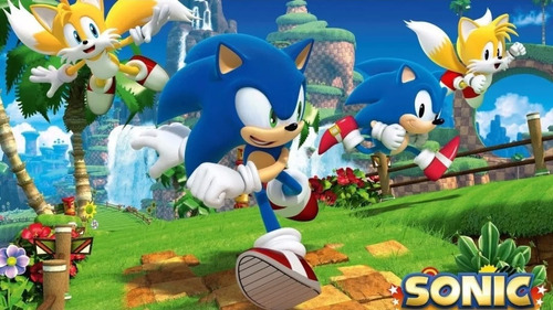 Painel De Lona Retangular Festa Infantil Com Tema Sonic 4x 2