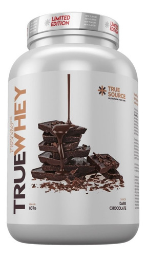 True Whey (837g) Hidrolisado E Isolado Sabor Dark Chocolate Chocolate Preto