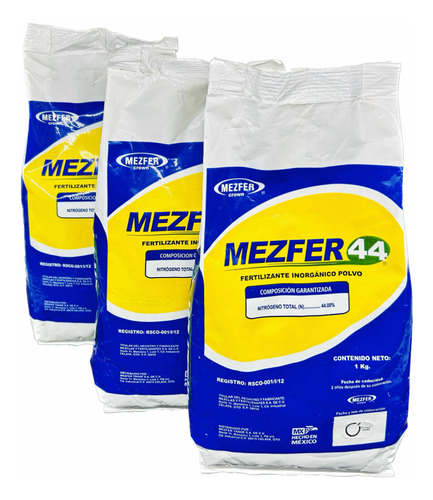 Mezfer 44  Fertilizante Sólido Alto En Nitrógeno 3 Kg
