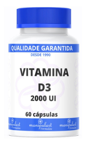 Vitamina D3 2000ui - 60 Cápsulas Sabor Sem Sabor