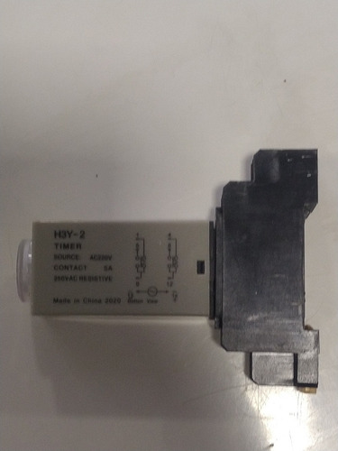 Timer Rele Retardo 0-30seg + Base Riel Din