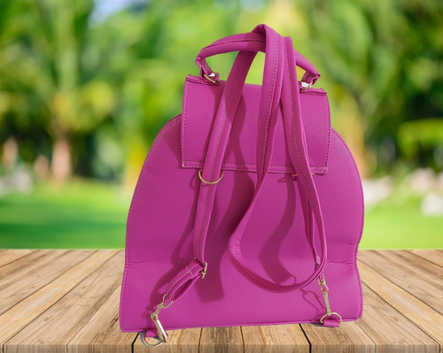 Imagen 6 de 8 de Bonita Bolsa-mochila De Dama, Personaje De Disney, En Fiusha