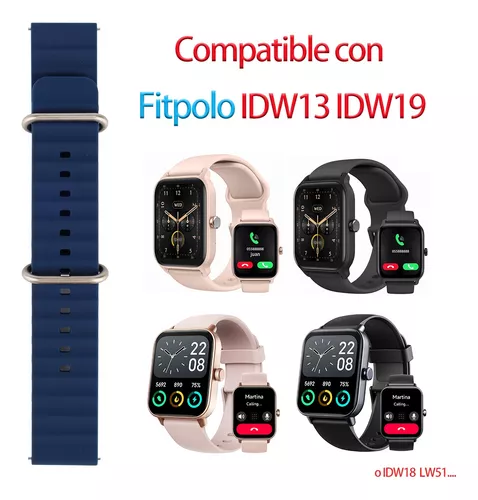 FitTurn Correas de reloj compatibles con TOOBUR IDW13/Gydom IDW13/VRPEFIT  IDW13/Fitpolo IDW13/TEMINICE IDW13/Konitee IDW13/Faweio IDW13/Amzhero IDW13
