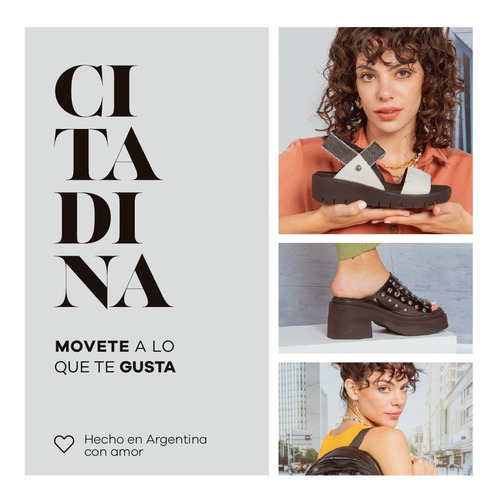 Imagen 7 de 7 de Sandalia Urbana Cuero Mujer Verano Tiras Paraiso Citadina