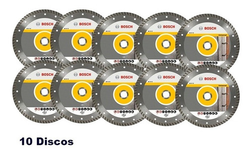 10 Discos Diamantado Bosch Universal 105x20mm Maquifer