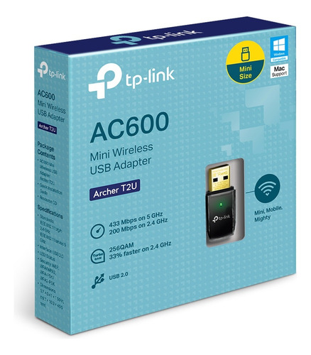 Receptor Usb Wifi Tplink T2u Doble Banda Archer Ac600