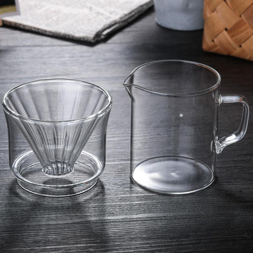 Taza De Goteo De Café De Vidrio Filtro De De Cono De Café