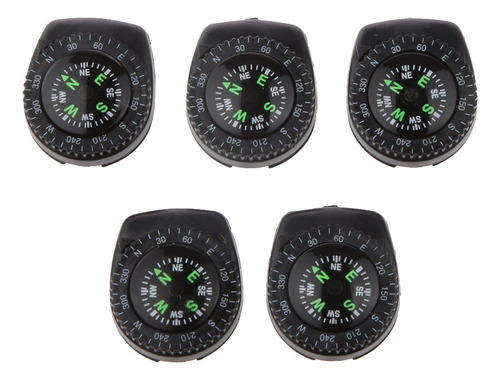 Imagen 2 de 6 de 5 Piezas De Brújula Mini De Pulsera Color Negro Accesorio