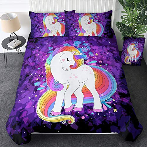 Ropa De Cama Twin Niñas Establece Unicornio Cubiertas ...