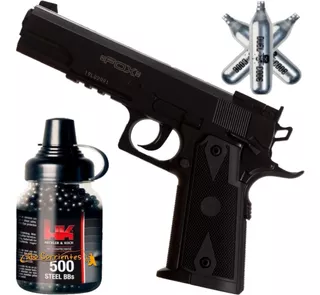 Pistola Aire Comprimido Co2 Fox Colt 1911 Replica + Kit