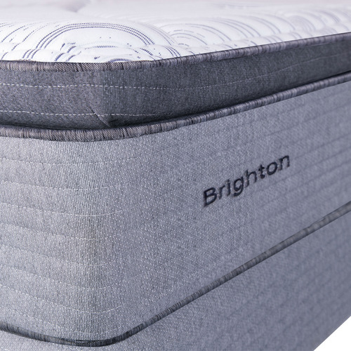 King Koil Brighton 80x190 Resortes Con Pillow Espuma Visco Blanco/gris