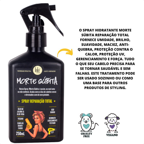 Morte Súbita Lola Kit 4 Produtos + Shampoo Solido 100g