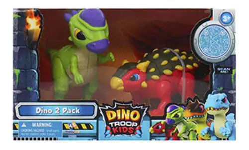 Dinosaurios X 2 Ankylosaurus/pachyce Dino Troops Kids