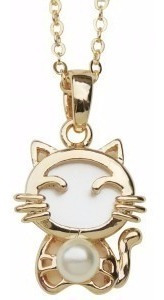 Colar Gargantilha Gato Gatinho Animal Folheado A Ouro 18k