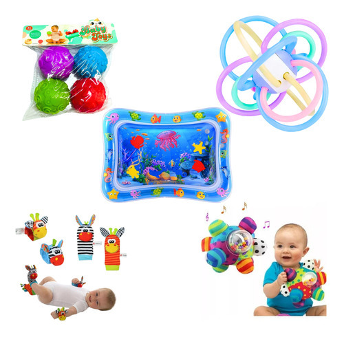 Pack Sensorial Bebe 0 A 6 Meses - 5 Juguetes