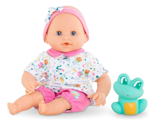 Corolle Bébé Bath Oceane 12 Girl Baby Doll Con Rubber Frog T