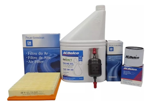 Kit 3 Filtros Corsa + Aceite Dexos 1 Gen 3 Chevrolet