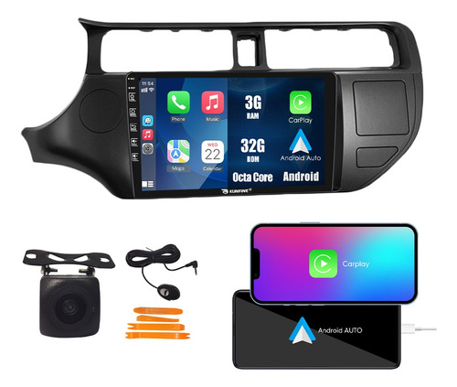 Radio Estéreo Android Para Kia Rio 2011-2014 3+32g