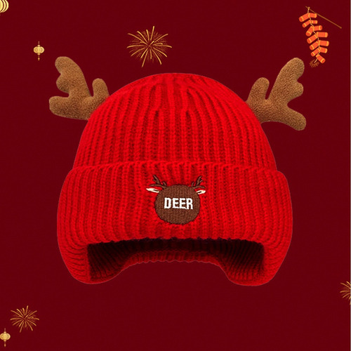 I Gorro De Punto Cálido Con Astas De Navidad Para Mujer 2023